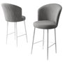 Hanah Home Juego de 2 Taburetes de Bar Alte - Gris, Blanco